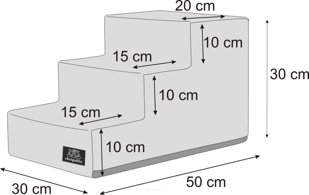 Rozměry schůdků pro psa nebo kočku